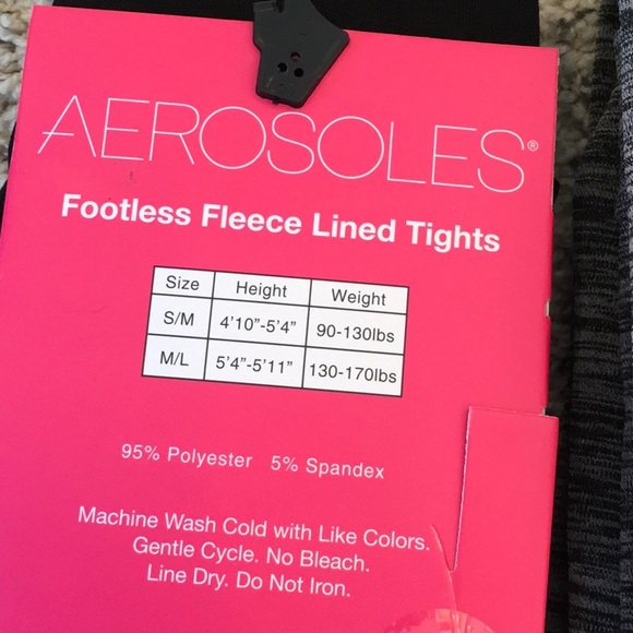 Two pack of fleece lined tights/leggings - Picture 2 of 2